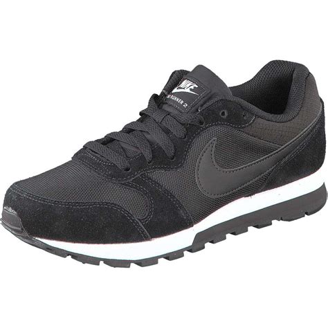 nike md runner 2 damen freizeit sneaker schwarz weiß